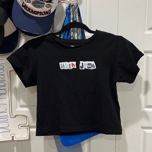With Jéan Black Baby Tee